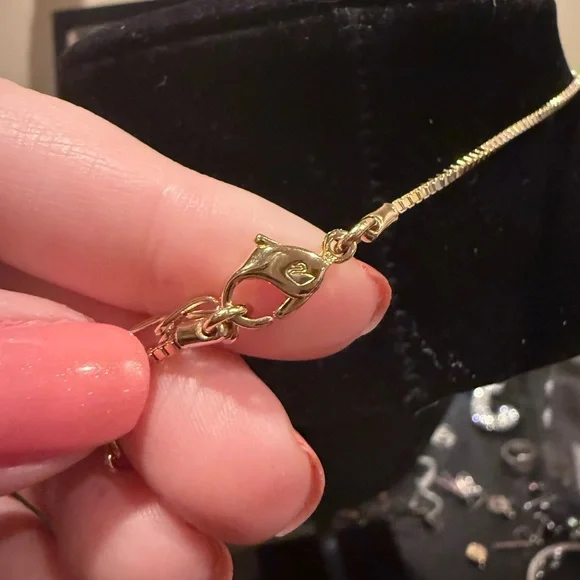 Swarovski Crystal Pave Triangle Gold Necklace - Picture 5 of 6